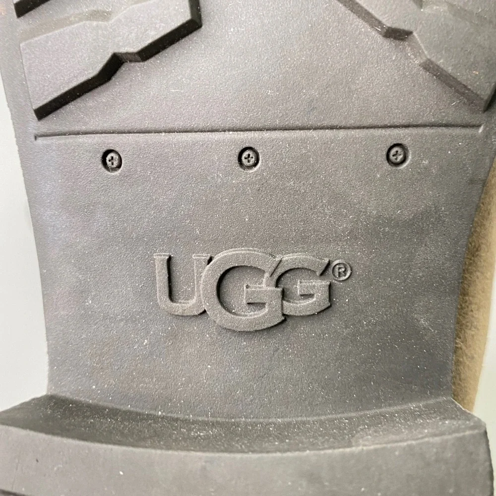 UGG‎ Blayre III Olive Green Suede Leather Shearling Ankle Boots 1095153 Size 7